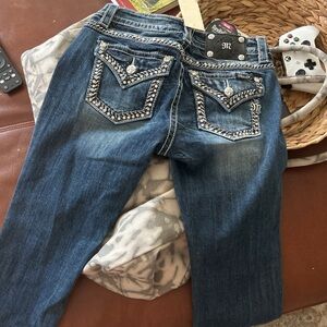 Miss Me Women's Blue Embellished Bootcut Jeans (Comment or Dm to purchase)